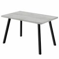 Daphnes Dinnette 36 x 60 in. Dining Table Grey & Black Metal DA2450598